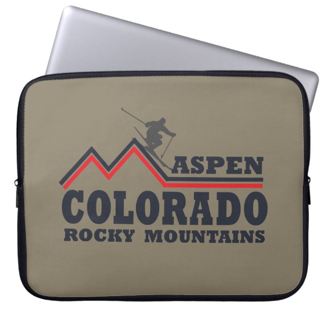 Aspen Colorado Skiort Laptopschutzhülle (Vorderseite)