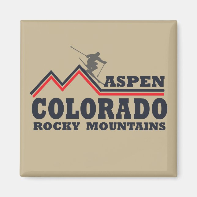 Aspen Colorado Skiort Magnet (Vorne)