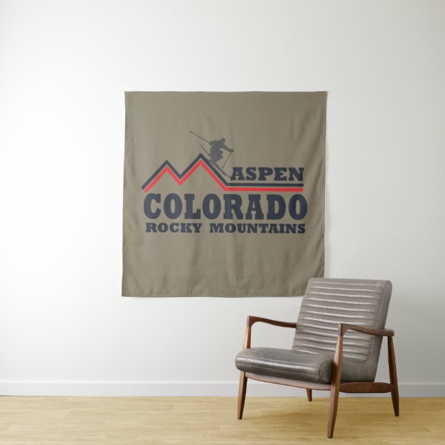 Aspen Colorado Skiort Wandteppich (Beispiel)