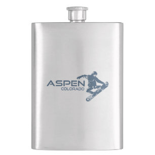 Aspen Colorado Snowboarder Flachmann