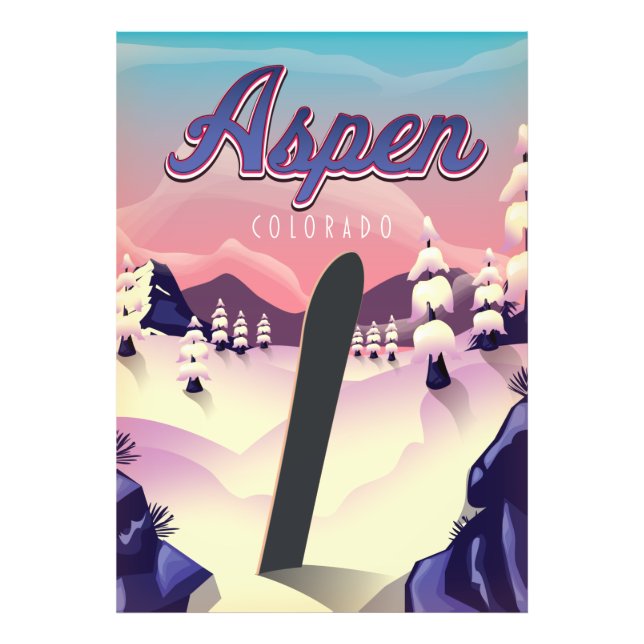 Aspen Colorado Snowboarding Poster (Vorne)