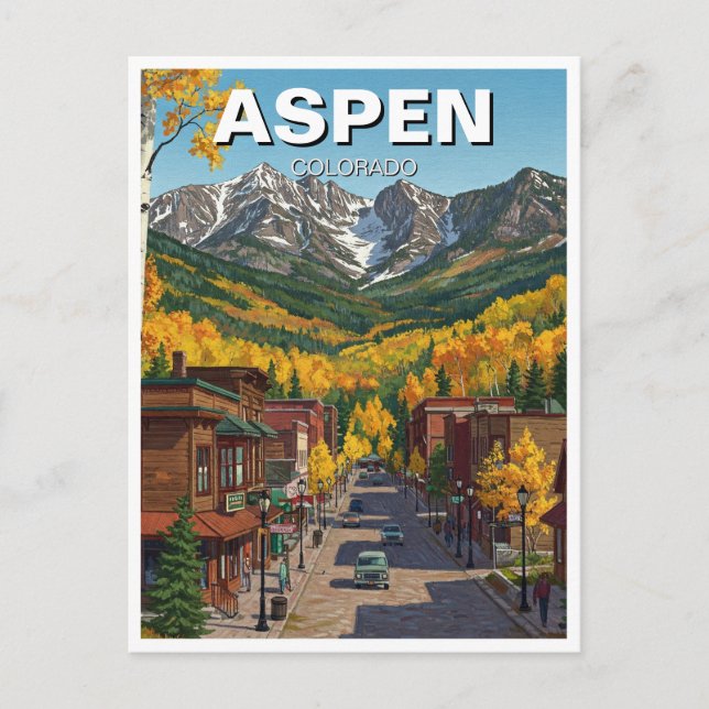 Aspen Colorado Travel Postkarte (Vorderseite)
