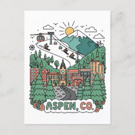 Aspen Colorado Travel Postkarte