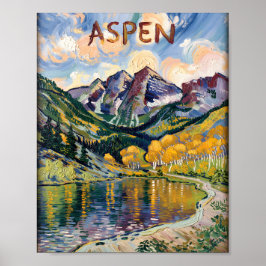 Aspen Colorado Van Gogh Style Bergwelt Poster