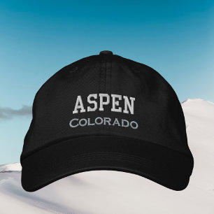 Aspen Colorado Wintersportausrüstung Bestickte Baseballkappe
