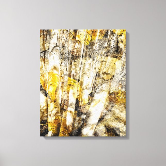 Aspen Forest Abstrakt Leinwanddruck (Vorderseite)