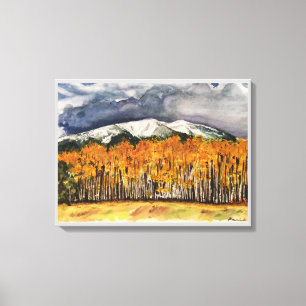 Aspen-Gebirgswatercolor-Druck-Leinwand 24x18 Leinwanddruck