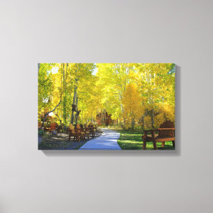 "Aspen-Gehweg", Herbst, eingewickelte Leinwand