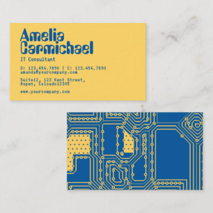 Aspen Gold und Princess Blue Geek Technologie Visitenkarte