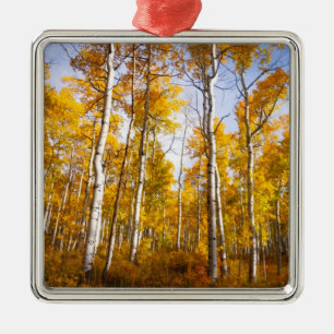Aspen Groove Yellow Herbstlaube Ornament Aus Metall