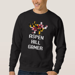 Aspen Hill Gamer 8-Bit-Zustandsflagge Sweatshirt