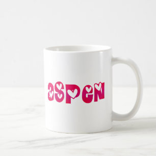 Aspen in den Herzen Kaffeetasse