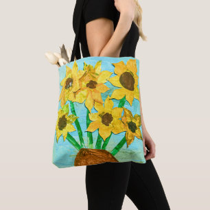 Aspen & Laura's VanGogh inspiriert Sonnenblumen Ta Tasche