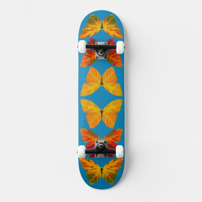 Aspen Leaf Butterflies Skateboard (Vorderseite)