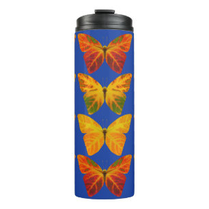 Aspen Leaf Butterflies Thermosbecher