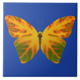 Aspen Leaf Butterfly 1 Fliese