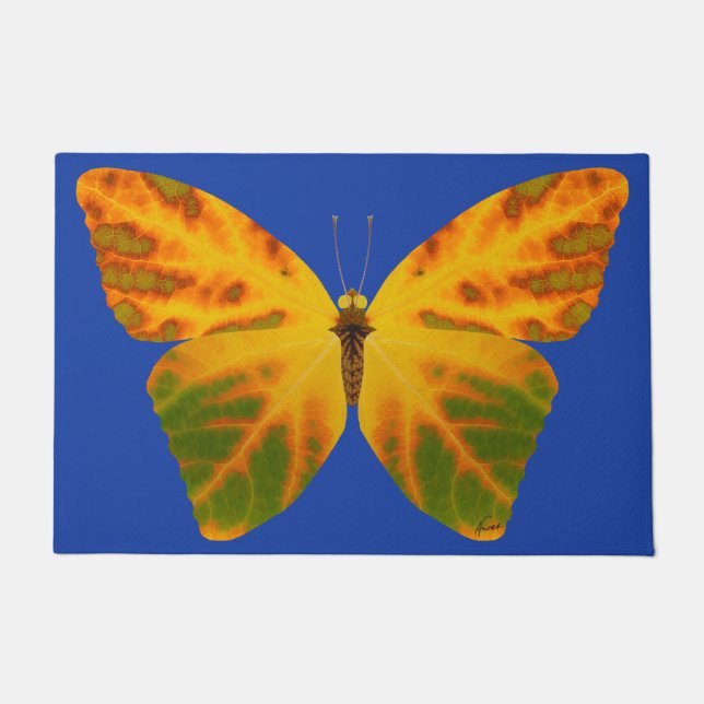Aspen Leaf Butterfly 1 Fußmatte (Vorderseite)