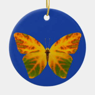 Aspen Leaf Butterfly 1 Keramik Ornament