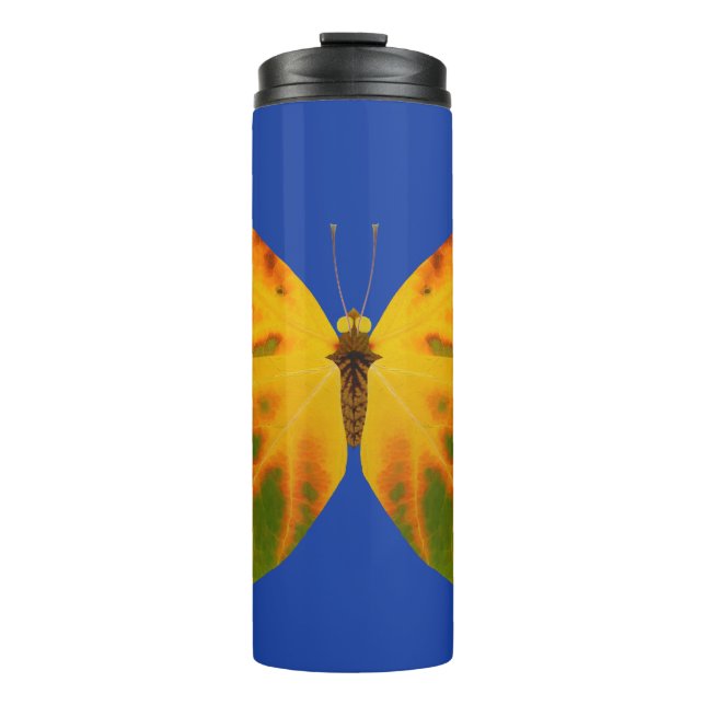 Aspen Leaf Butterfly 1 Thermosbecher (Vorderseite)