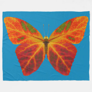 Aspen Leaf Butterfly 2 Fleecedecke