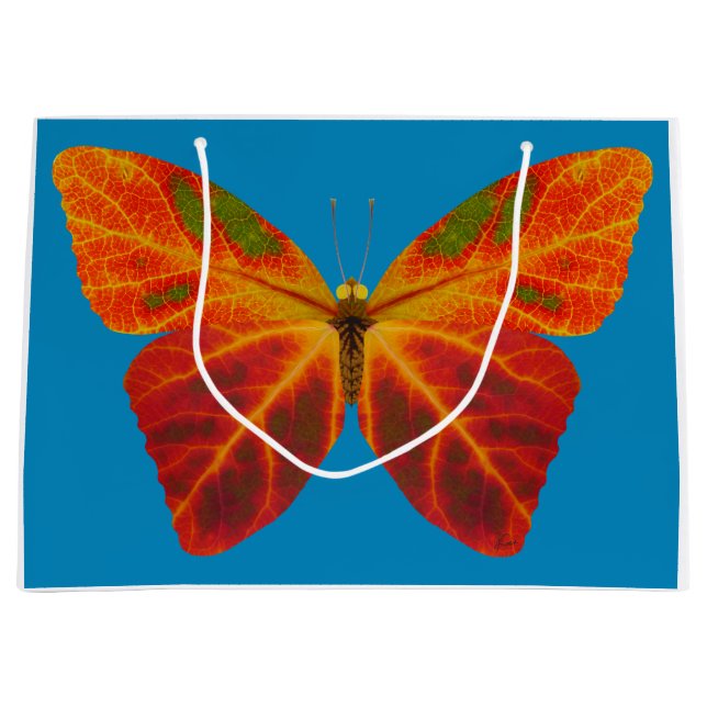 Aspen Leaf Butterfly 2 Große Geschenktüte (Vorderseite)