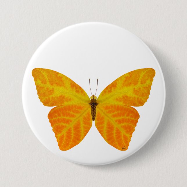 Aspen Leaf Butterfly 3 Button (Vorderseite)