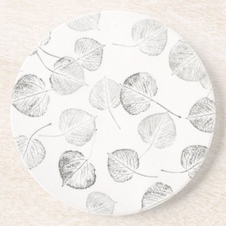 Aspen Leaf Prints Design © Sandy Long Sandstein Untersetzer