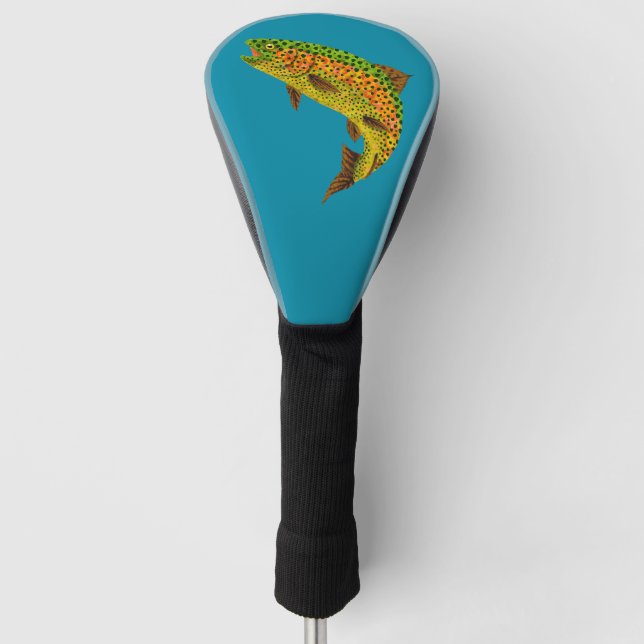 Aspen Leaf Regenbogenforelle 1 Golf Headcover (Vorderseite)