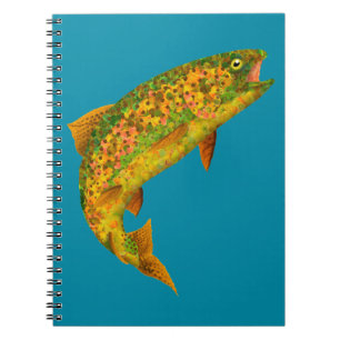 Aspen Leaf Regenbogenforelle 2 Notizblock