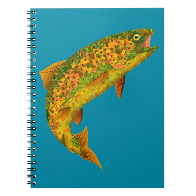 Aspen Leaf Regenbogenforelle 2 Notizblock (Vorderseite)