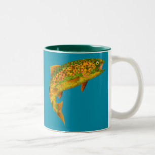 Aspen Leaf Regenbogenforelle 2 Zweifarbige Tasse
