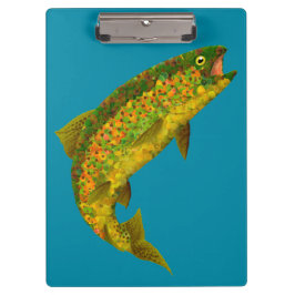 Aspen Leaf Regenbogenforelle 3 Klemmbrett