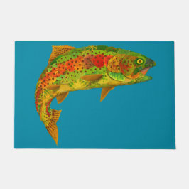 Aspen Leaf Regenbogenforelle 5 Fußmatte