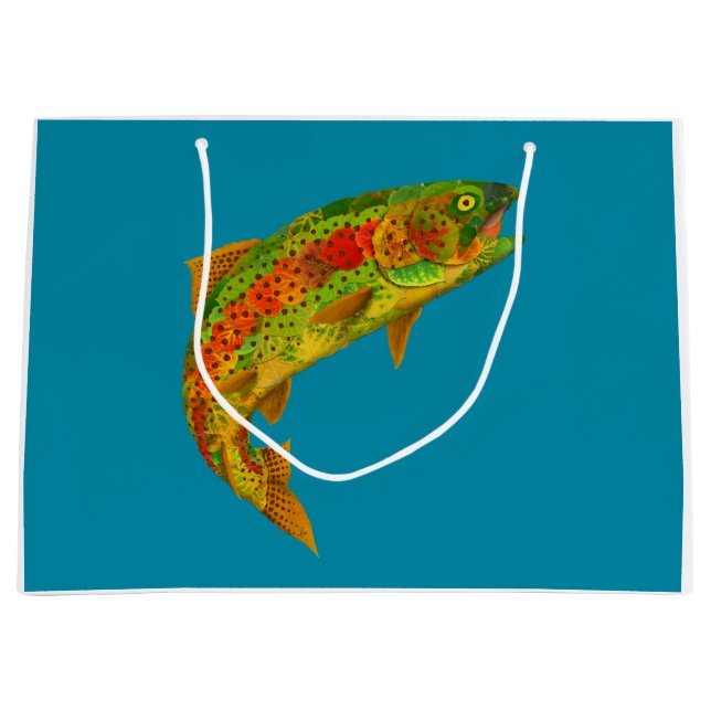 Aspen Leaf Regenbogenforelle 5 Große Geschenktüte (Vorderseite)