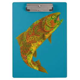 Aspen Leaf Regenbogenforelle 6 Klemmbrett