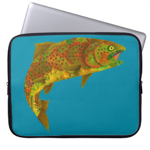 Aspen Leaf Regenbogenforelle 6 Laptopschutzhülle