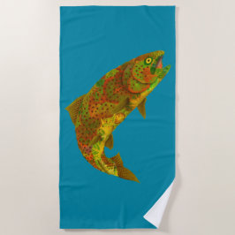 Aspen Leaf Regenbogenforelle 6 Strandtuch