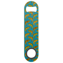 Aspen Leaf Regenbogenforelle Nahtloses Muster 2018 Speed Flaschenöffner