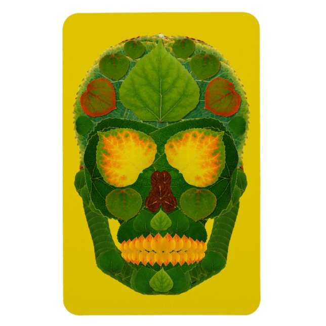 Aspen Leaf Schädel 9 Magnet (Vertikal)