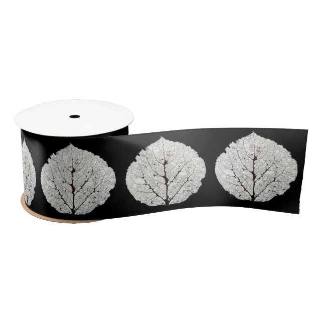 Aspen Leaf Skeleton 1 Satinband (Spule)