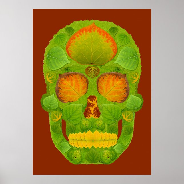 Aspen Leaf Skull 10 Poster (Vorne)