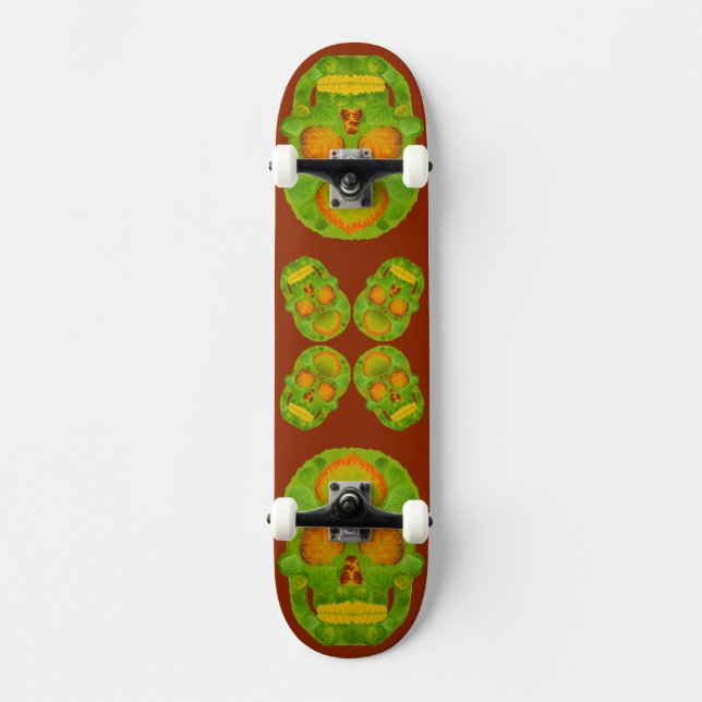 Aspen Leaf Skull 10 Skateboard (Vorderseite)