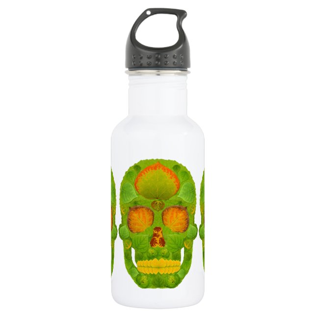 Aspen Leaf Skull 10 Trinkflasche (Vorderseite)