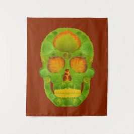 Aspen Leaf Skull 10 Wandteppich