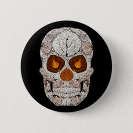 Aspen Leaf Skull 11 Button
