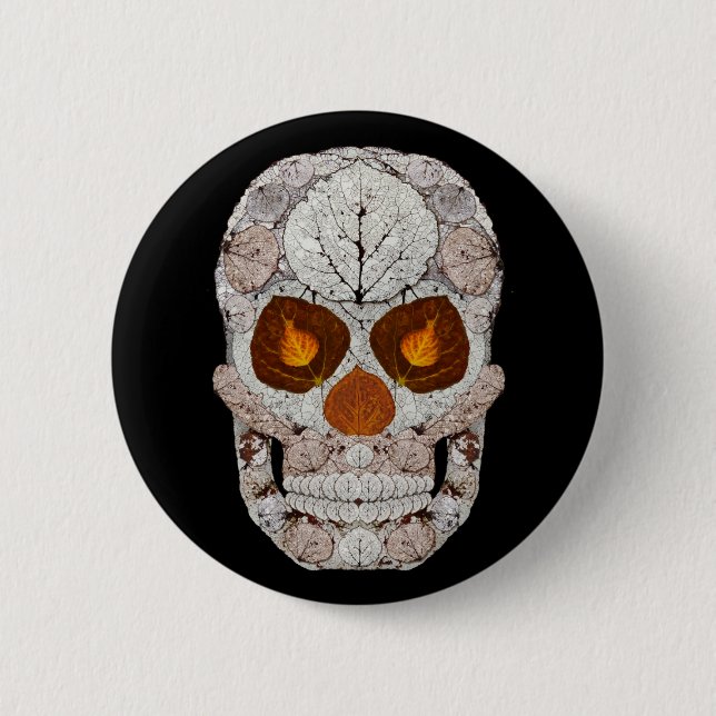 Aspen Leaf Skull 11 Button (Vorderseite)