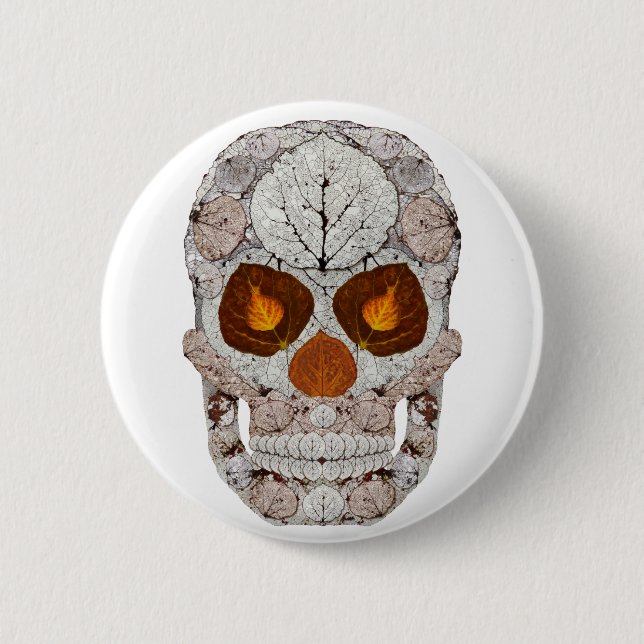 Aspen Leaf Skull 11 Button (Vorderseite)