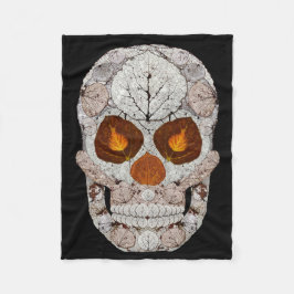 Aspen Leaf Skull 11 Fleecedecke