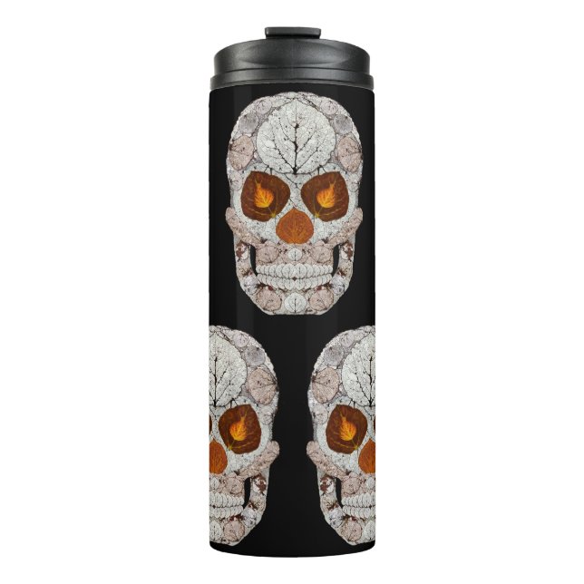 Aspen Leaf Skull 11 Thermosbecher (Vorderseite)