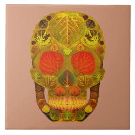 Aspen Leaf Skull 12 Fliese